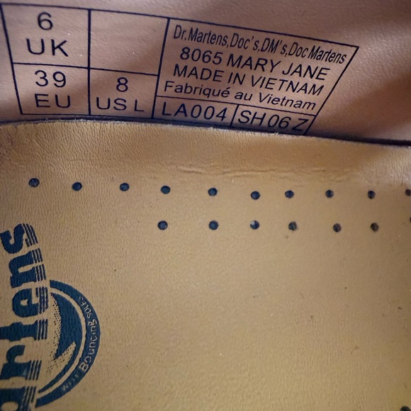 Dr. Martens 8065 Decayed Roses Nappa Mary Jane Women’s Shoes Black Size 8 - Picture 9 of 10